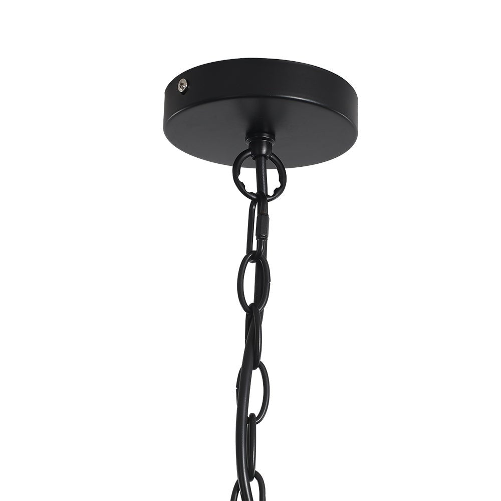 Fljotuvya Bohemian Rustic Bead Cage Wood Pendant Light 
