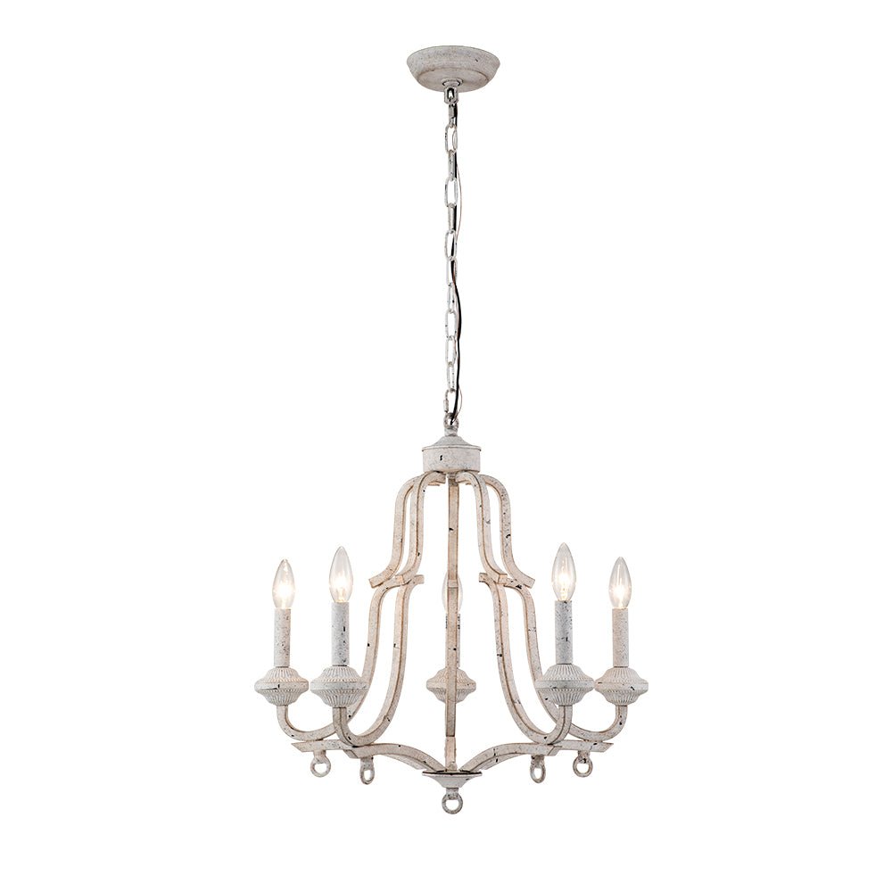 Plotuli Shabby Chic Candle Style Metal Chandelier