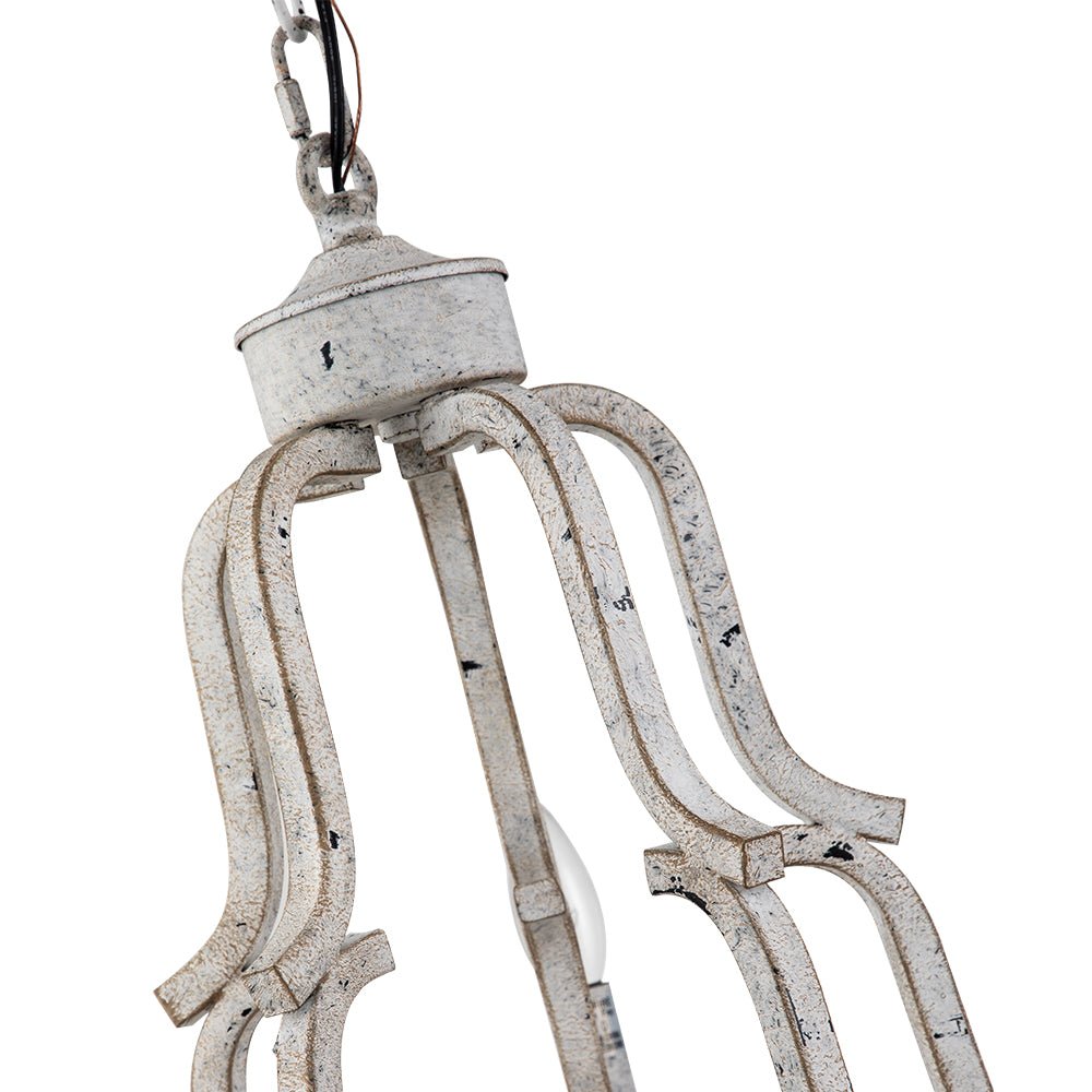Plotuli Shabby Chic Candle Style Metal Chandelier
