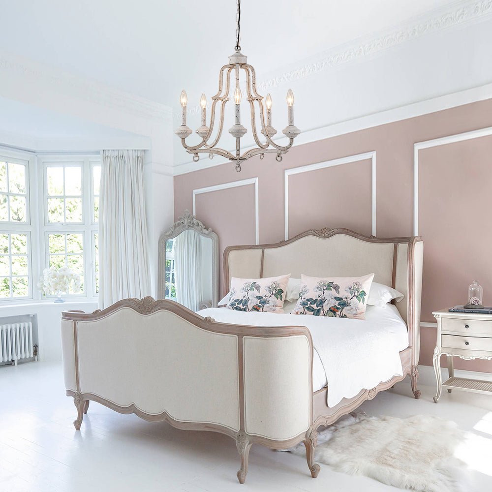 Plotuli Shabby Chic Candle Style Metal Chandelier