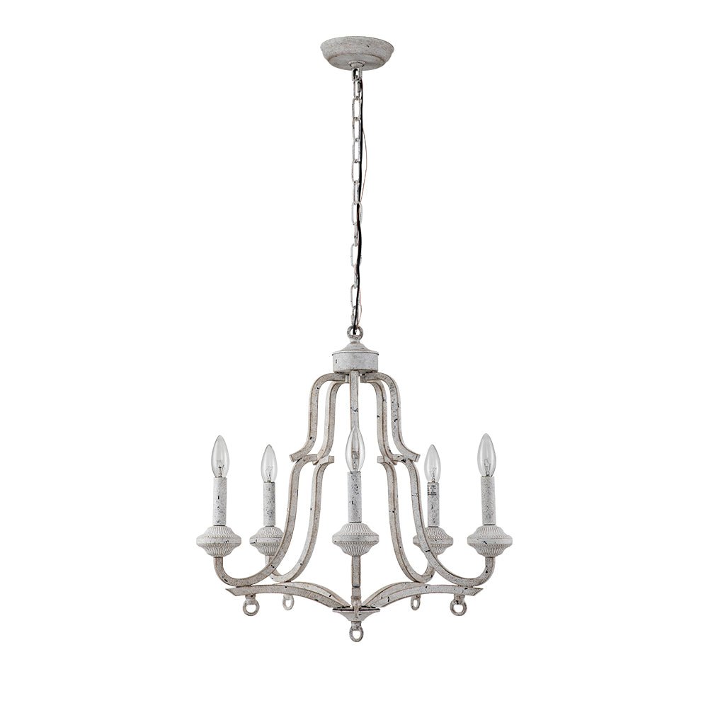 Plotuli Shabby Chic Candle Style Metal Chandelier