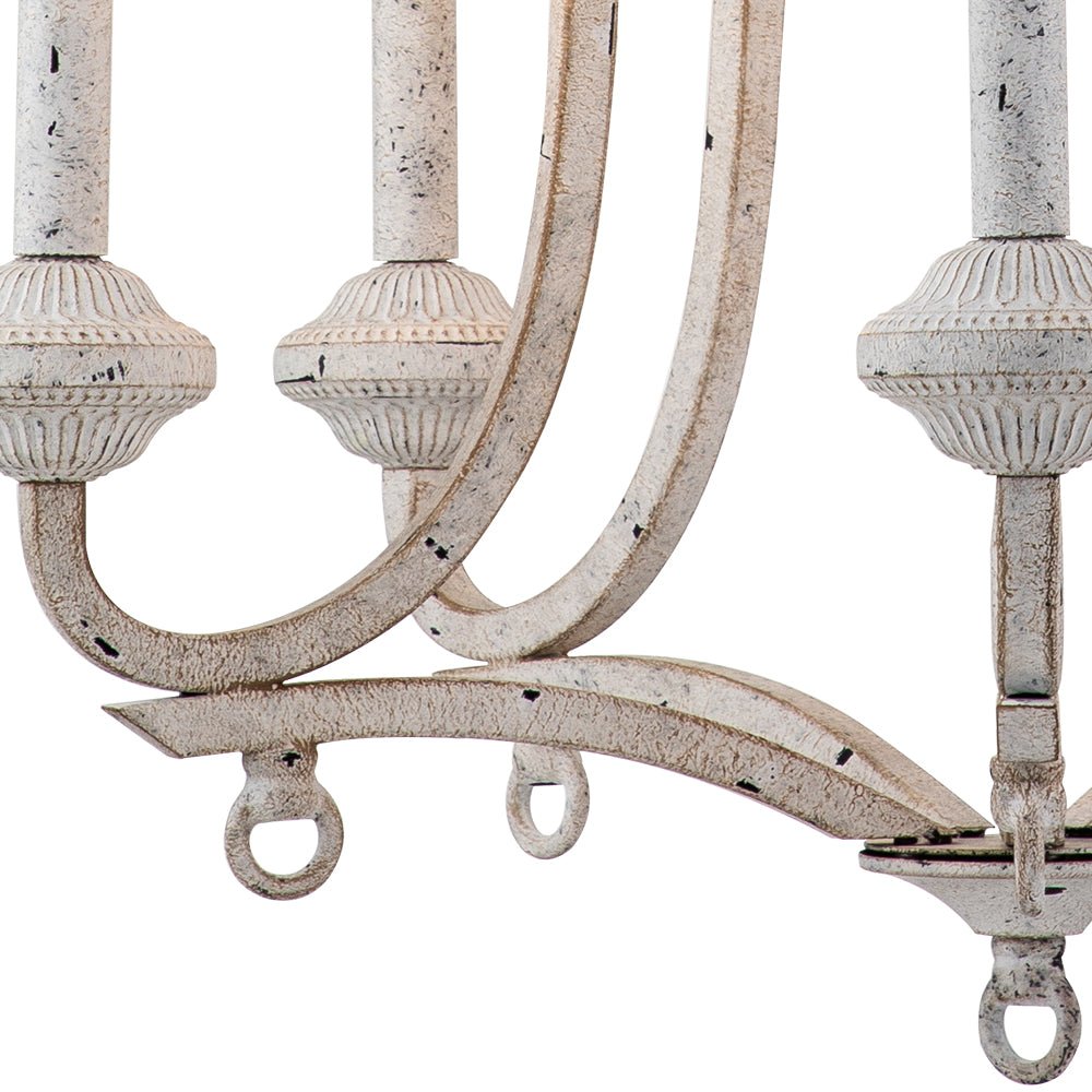 Plotuli Shabby Chic Candle Style Metal Chandelier