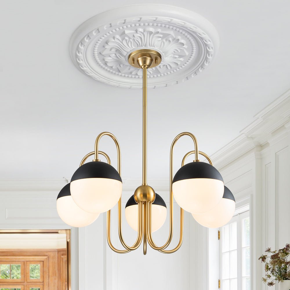 Varma Milky Modern Glass Chandelier