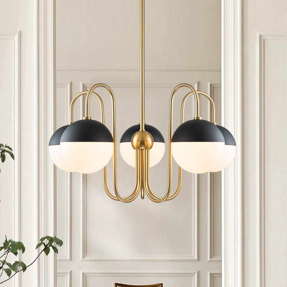 Varma Milky Modern Glass Chandelier