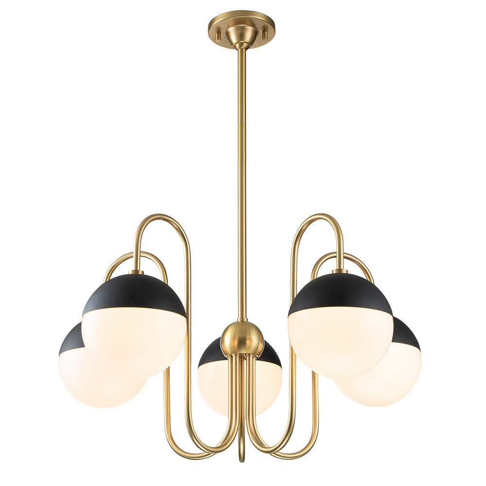 Varma Milky Modern Glass Chandelier