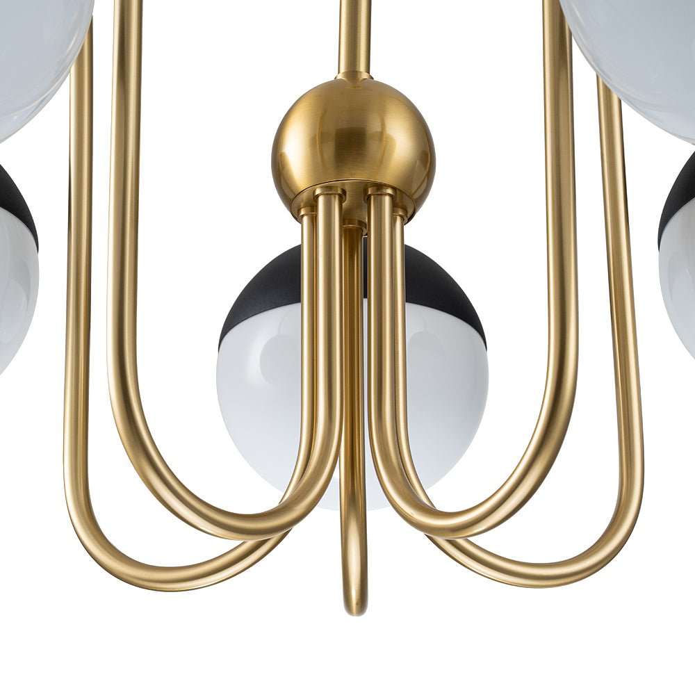 Varma Milky Modern Glass Chandelier