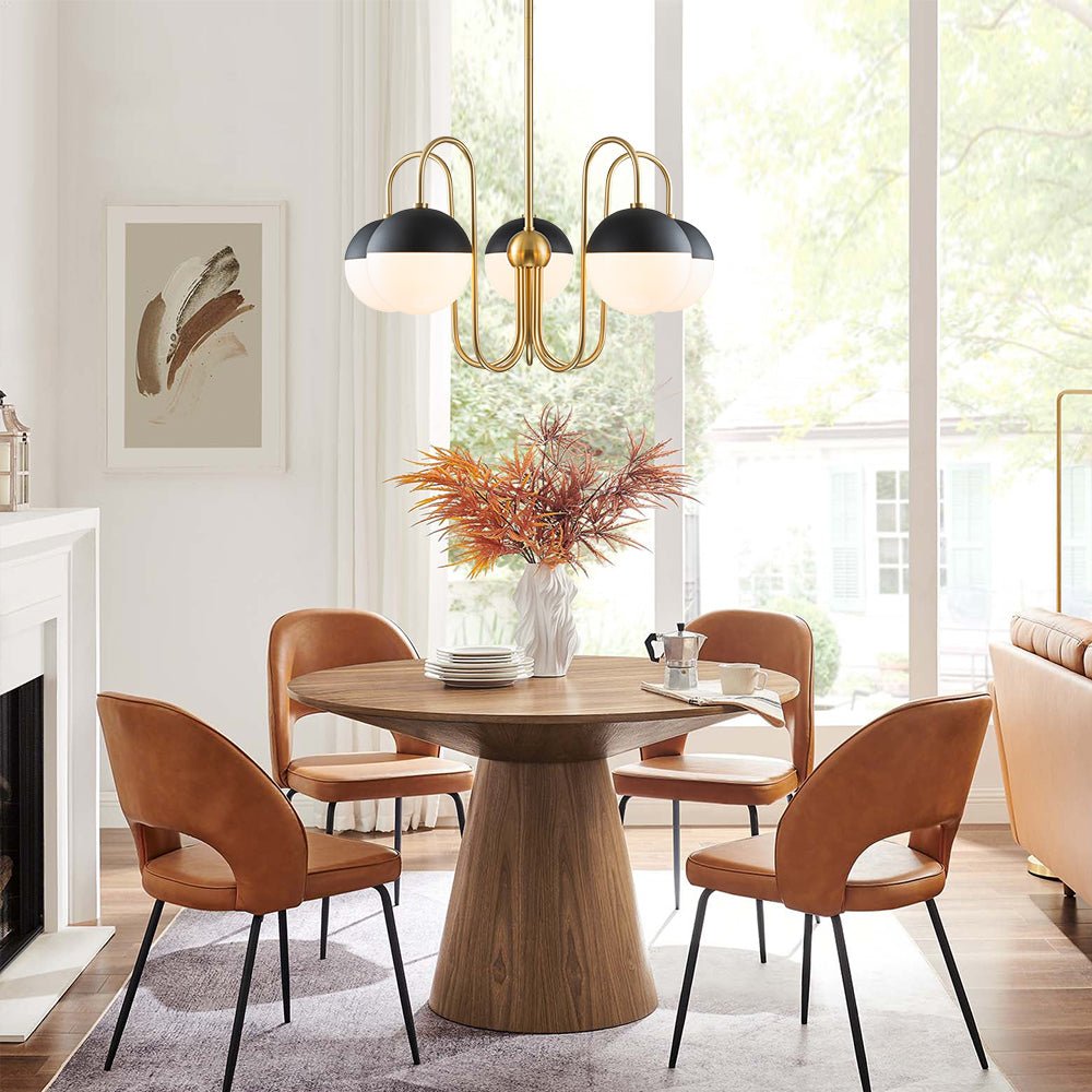 Varma Milky Modern Glass Chandelier