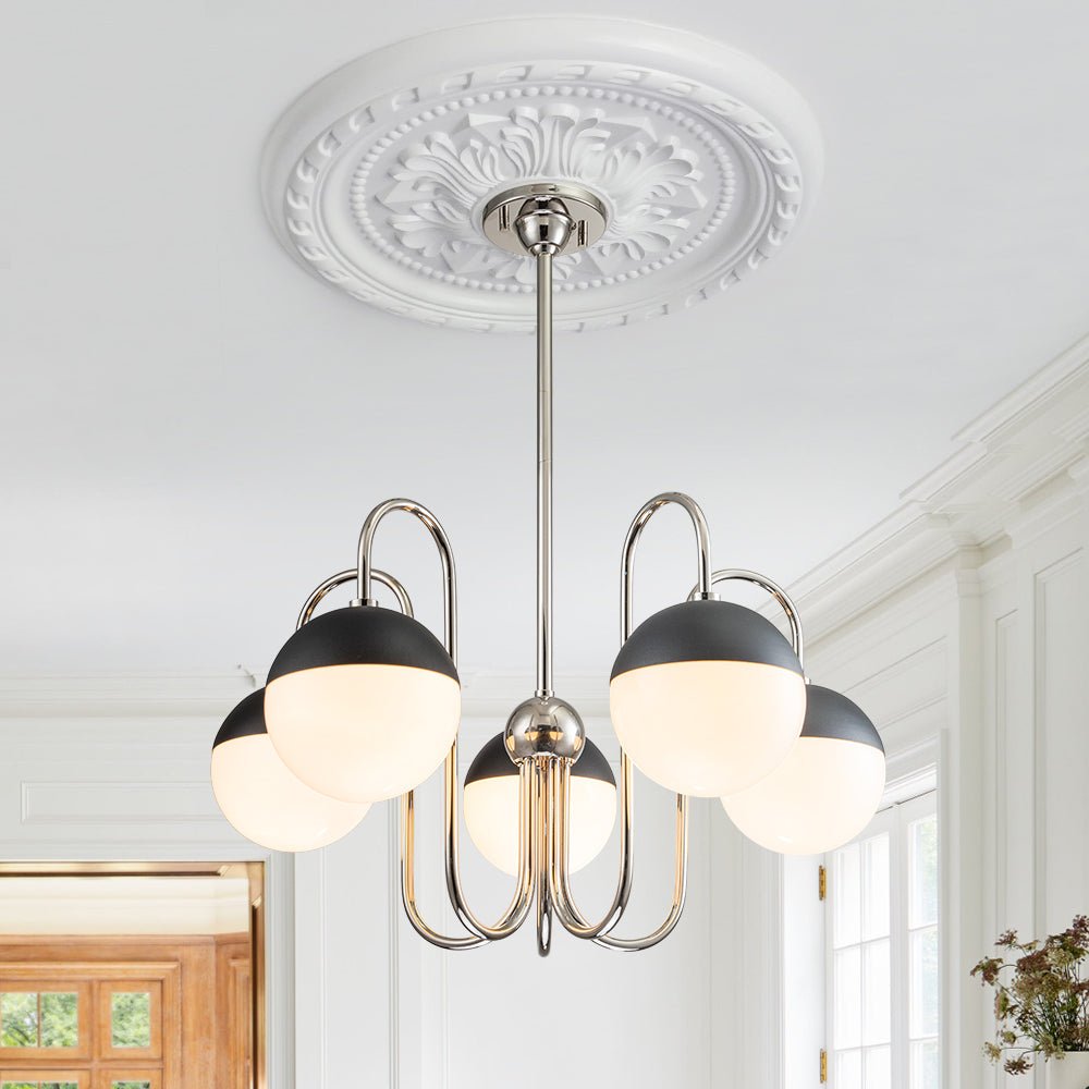 Varma Milky Modern Glass Chandelier