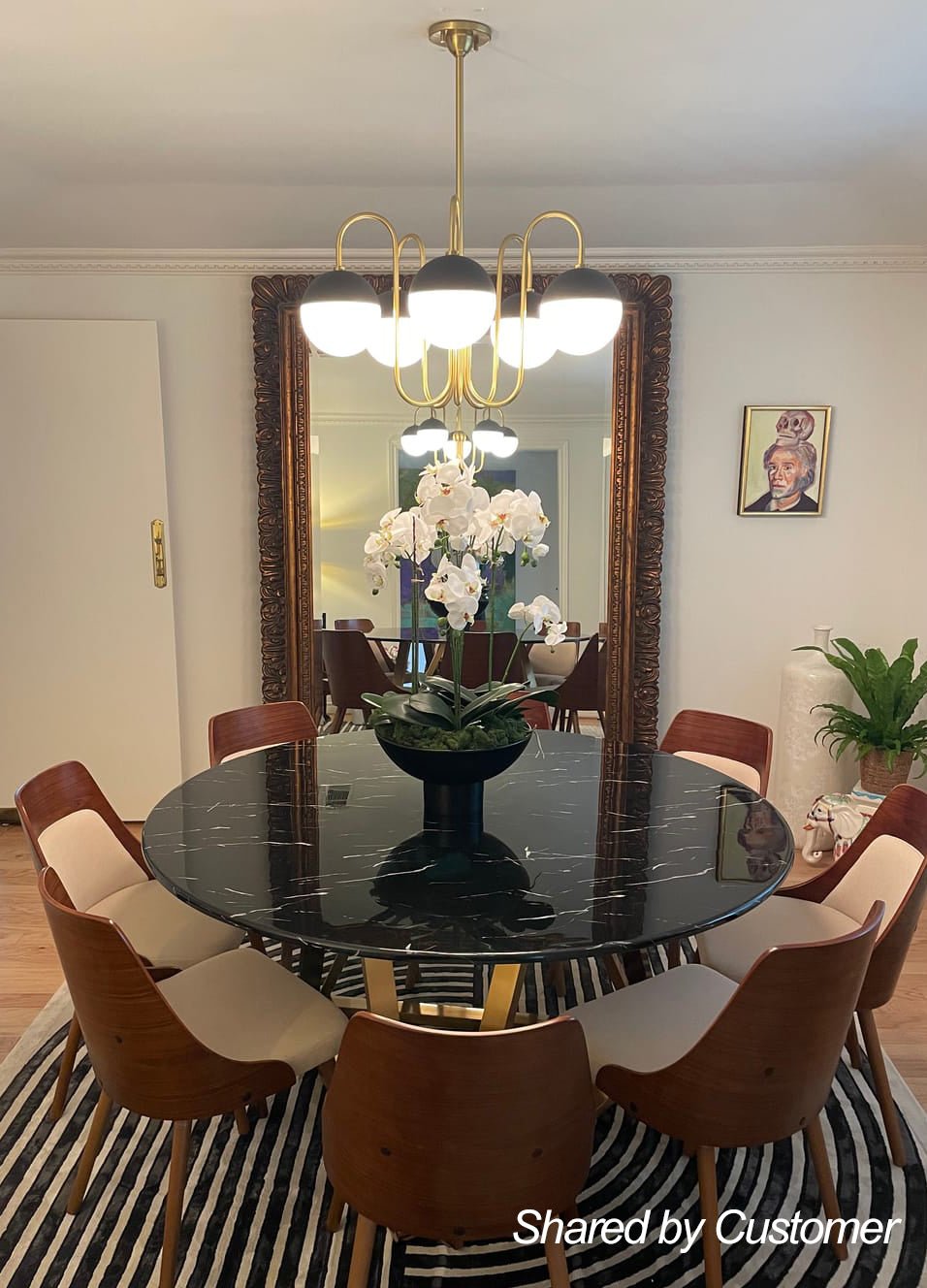 Varma Milky Modern Glass Chandelier