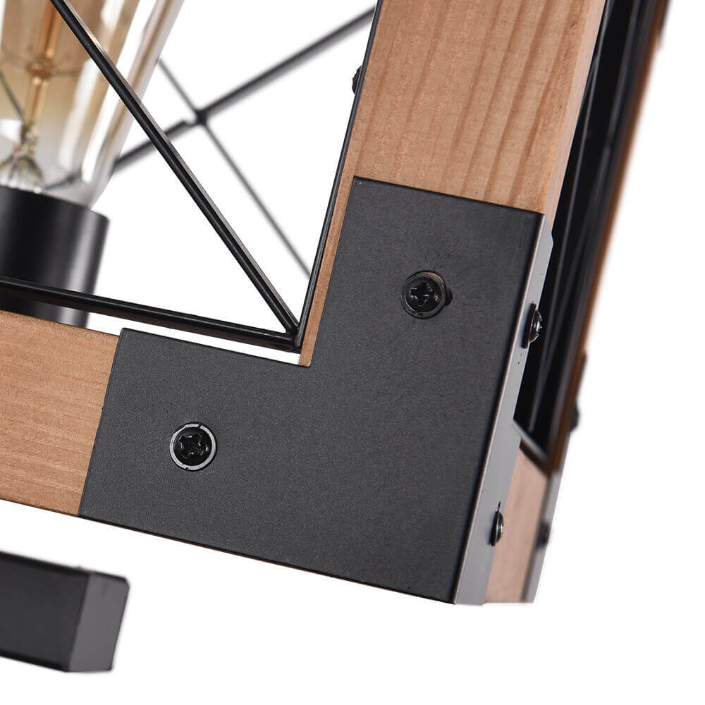 Astora Modern Metal Wood Chandelier