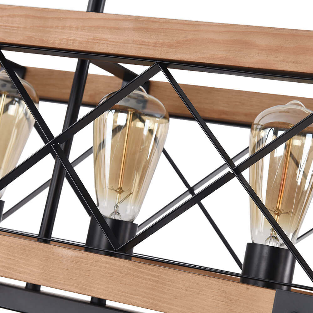 Astora Modern Metal Wood Chandelier