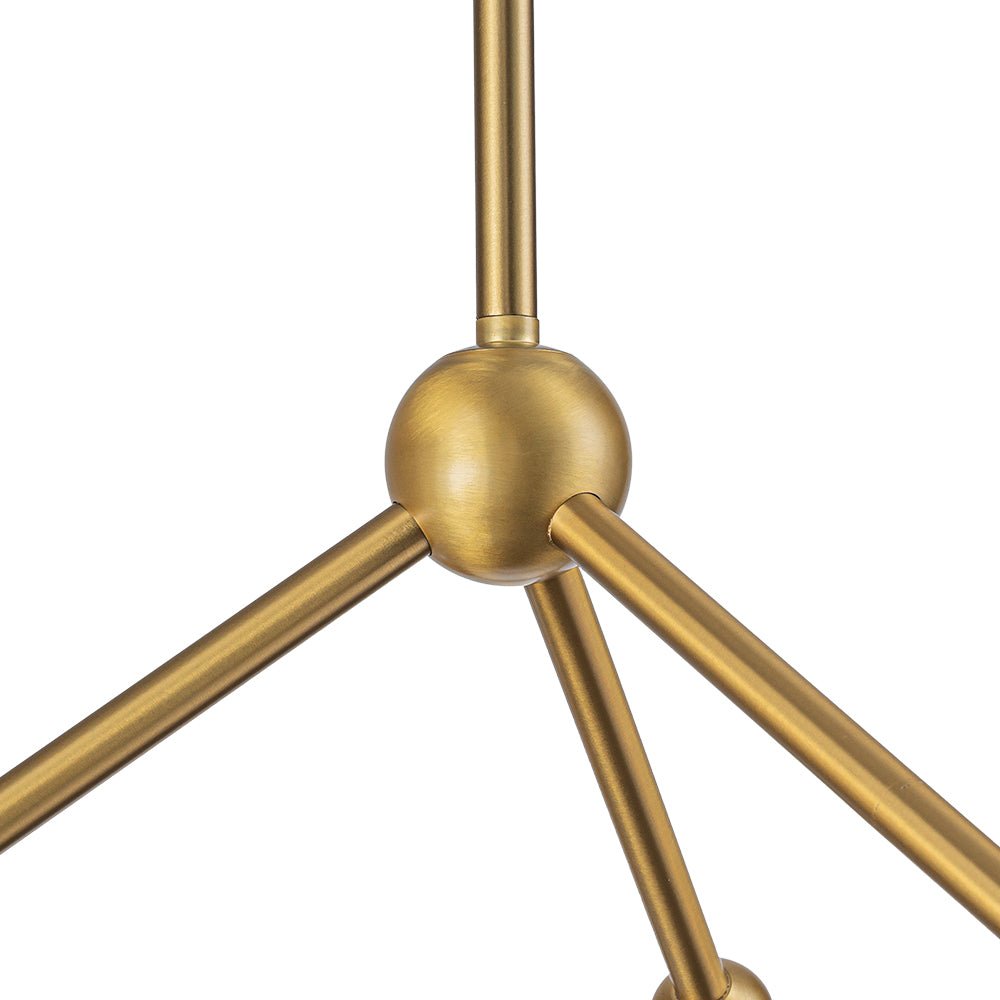 Eirikuvum Globe Branch Sputnik Amber Glass Chandelier