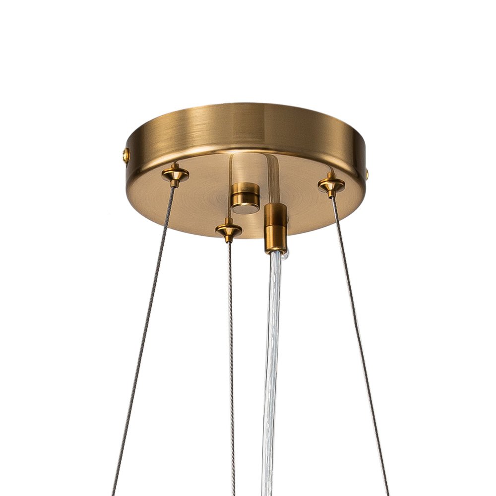 Ulfuvyt Frosted Globe Bubble Glass Chandelier - Lamp Copper