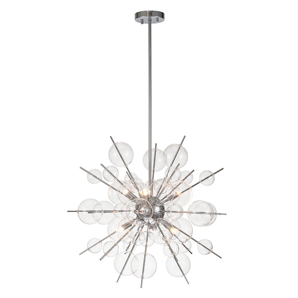 Mjolkunix Globe Bubble Sputnik Sunburst Glass Chandelier