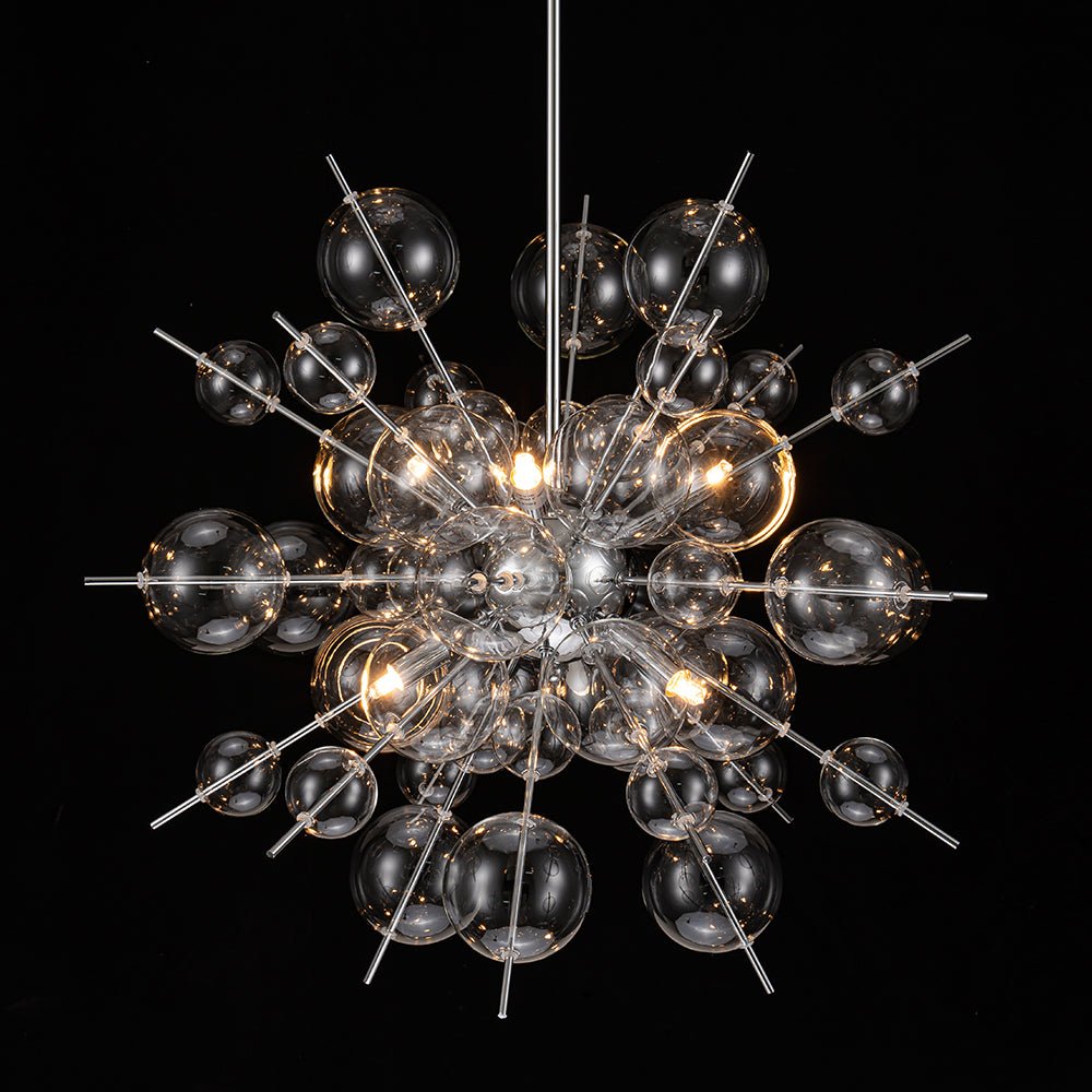 Mjolkunix Globe Bubble Sputnik Sunburst Glass Chandelier