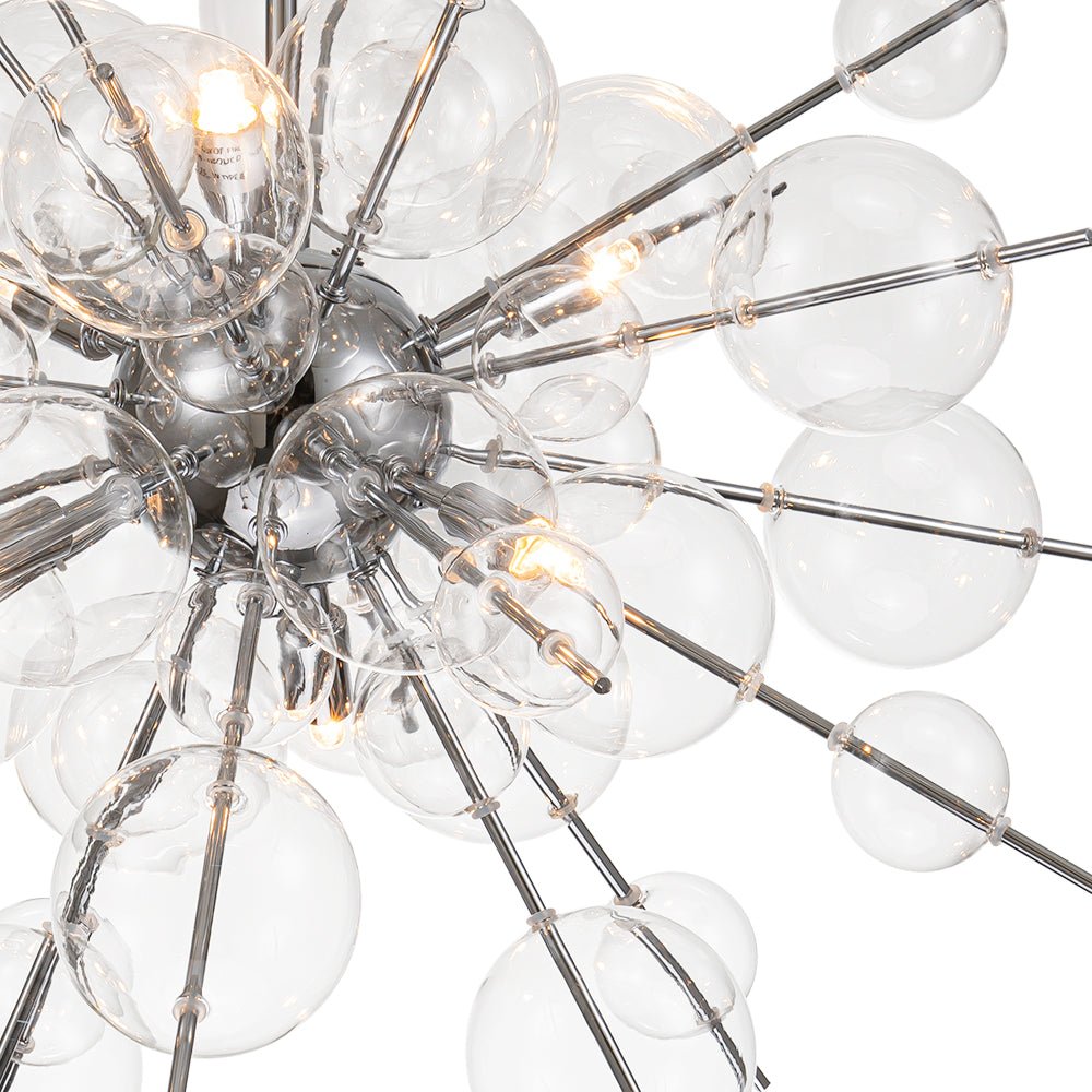 Mjolkunix Globe Bubble Sputnik Sunburst Glass Chandelier