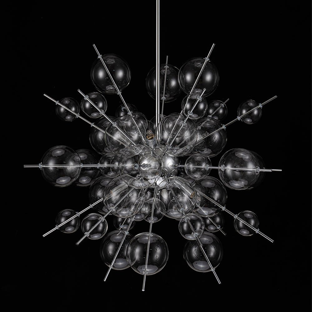 Mjolkunix Globe Bubble Sputnik Sunburst Glass Chandelier