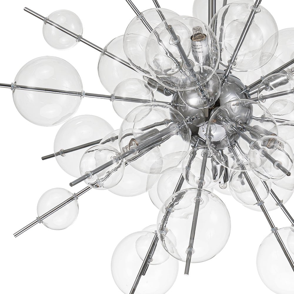 Mjolkunix Globe Bubble Sputnik Sunburst Glass Chandelier