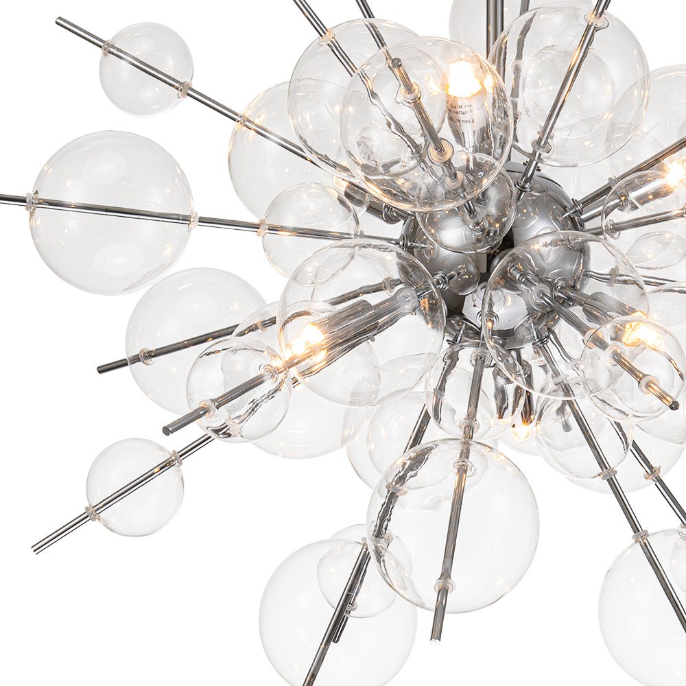 Mjolkunix Globe Bubble Sputnik Sunburst Glass Chandelier