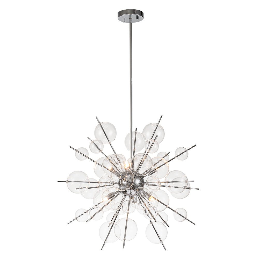 Mjolkunix Globe Bubble Sputnik Sunburst Glass Chandelier