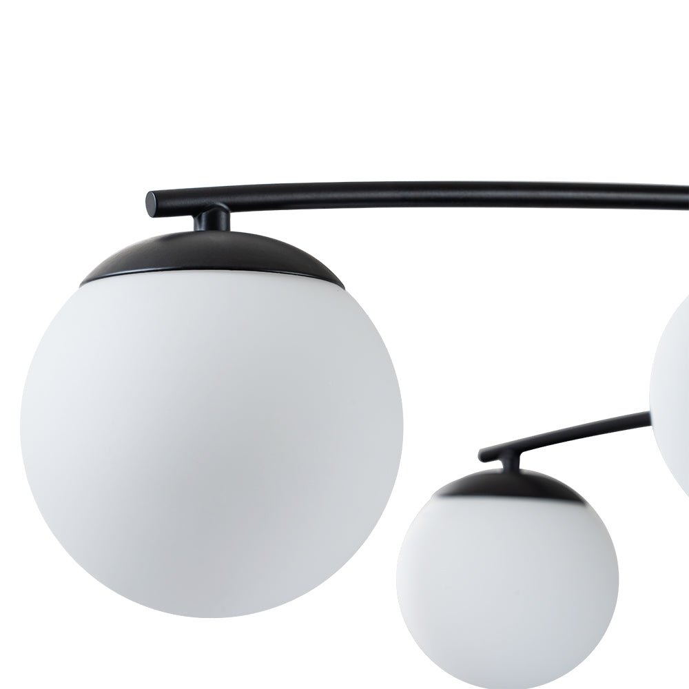 Sifuvix Milky Globe Linear Sputnik Glass Ceiling Light