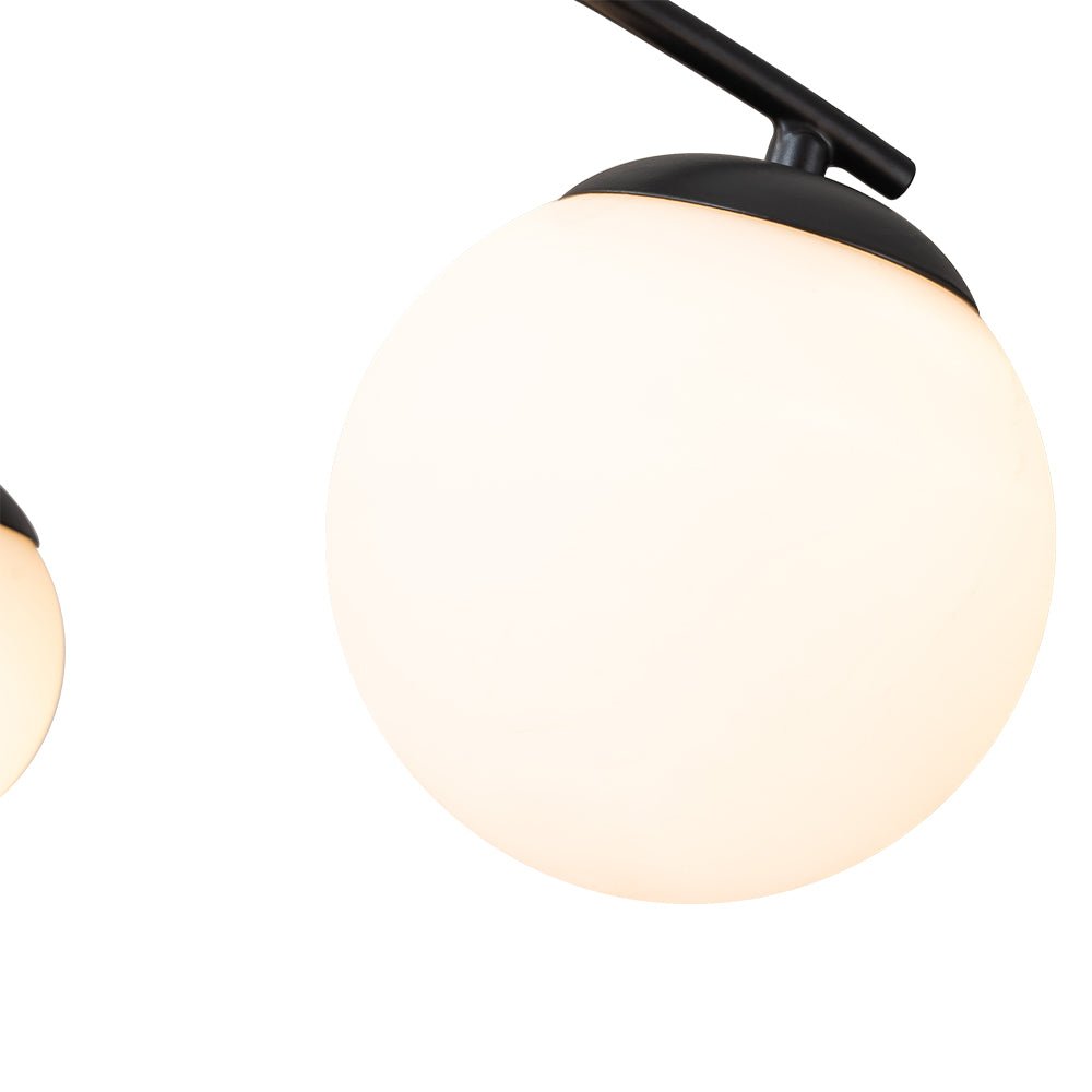 Sifuvix Milky Globe Linear Sputnik Glass Ceiling Light