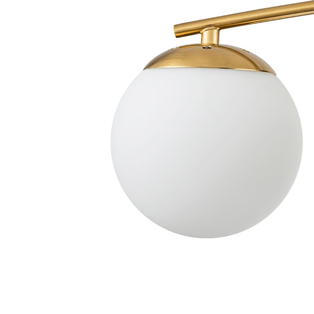 Sifuvix Milky Globe Linear Sputnik Glass Ceiling Light