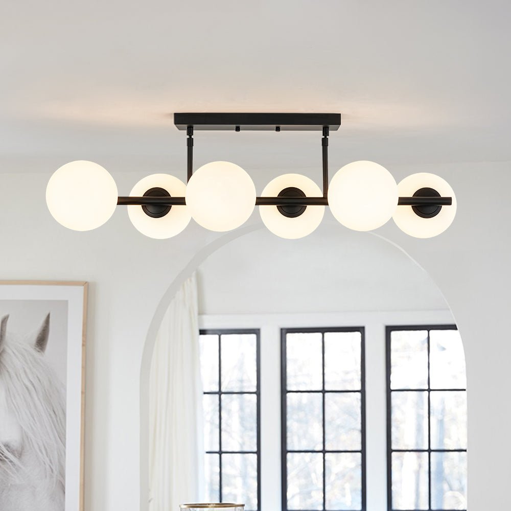 Fljotulix Linear Opal Glass Chandelier