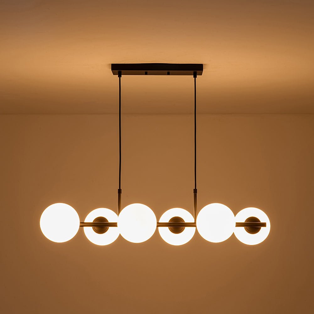 Fljotulix Linear Opal Glass Chandelier