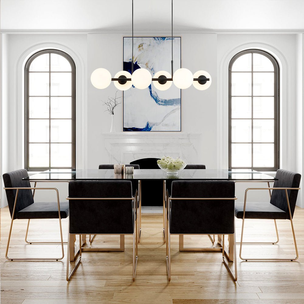 Fljotulix Linear Opal Glass Chandelier