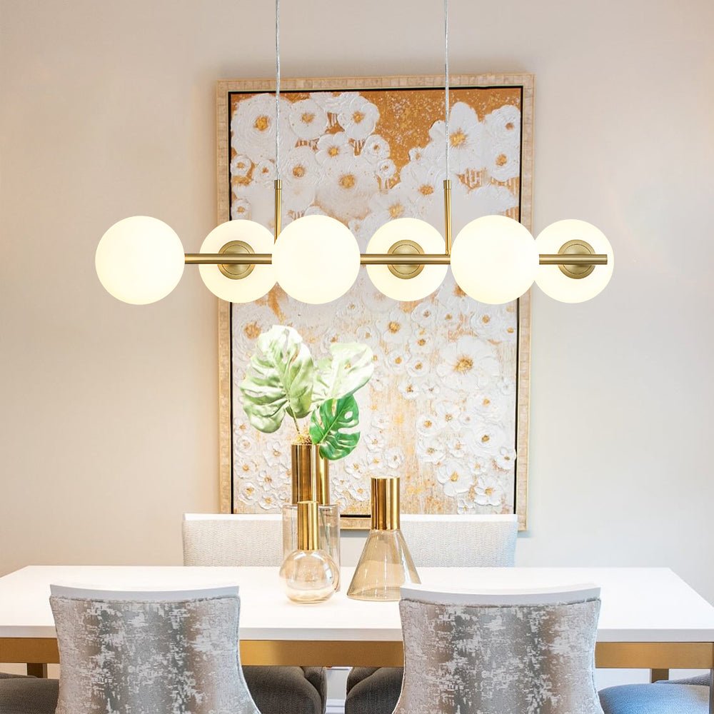 Fljotulix Linear Opal Glass Chandelier