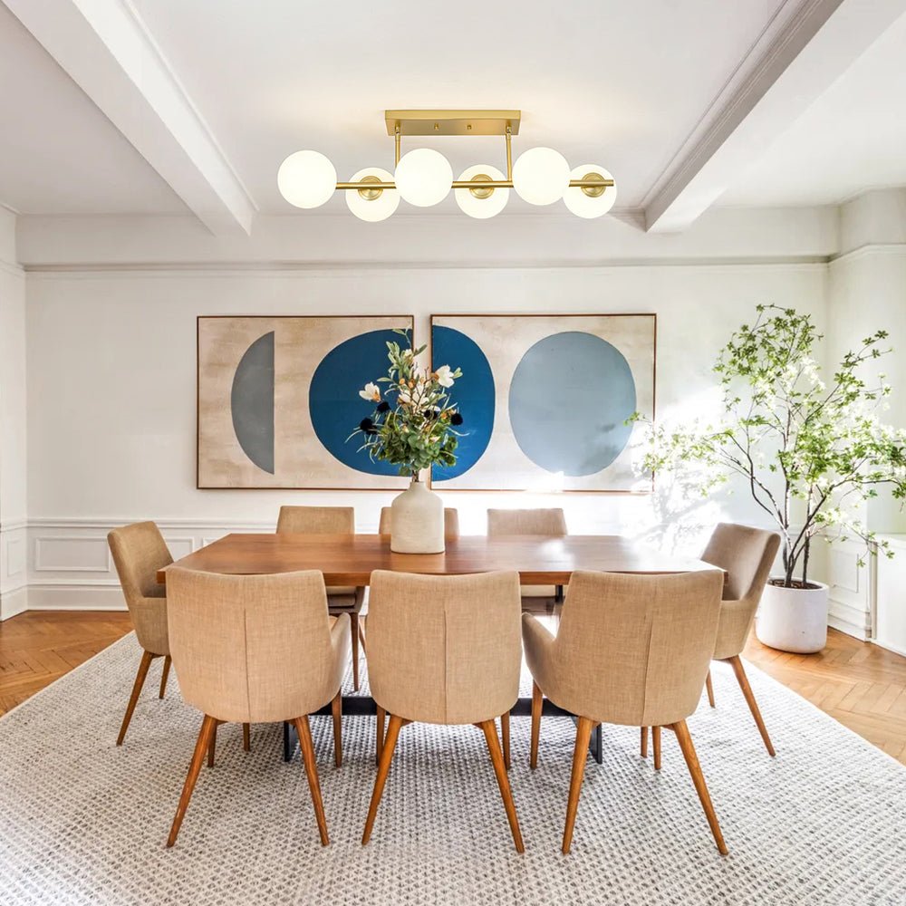Fljotulix Linear Opal Glass Chandelier