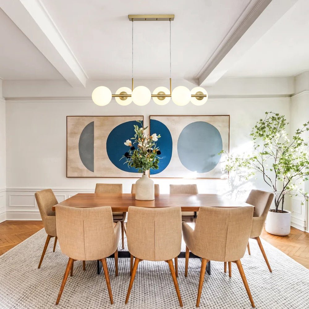 Fljotulix Linear Opal Glass Chandelier