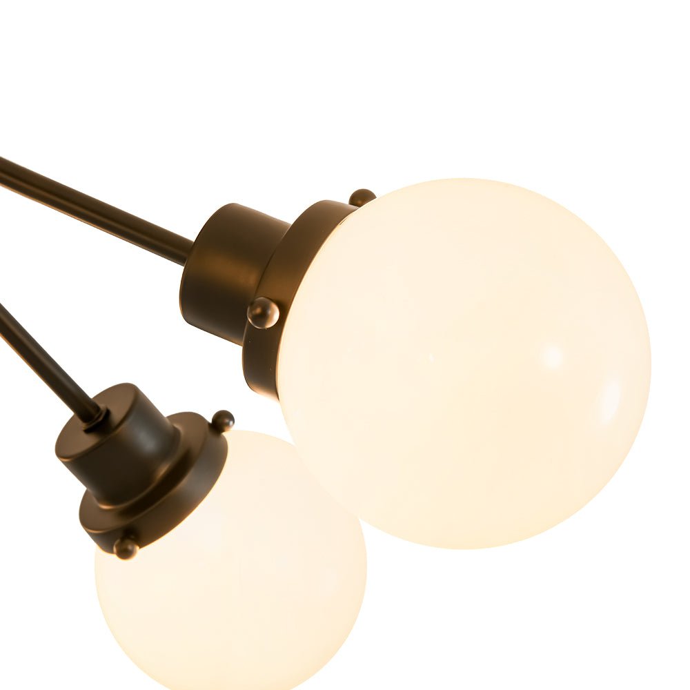 Blikunix Globe Sputnik Opal Glass Semi Flush Mount Ceiling Light