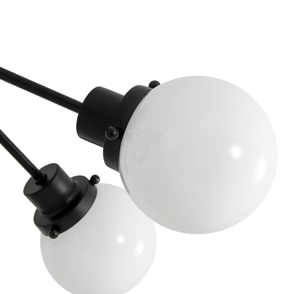 Blikunix Globe Sputnik Opal Glass Semi Flush Mount Ceiling Light