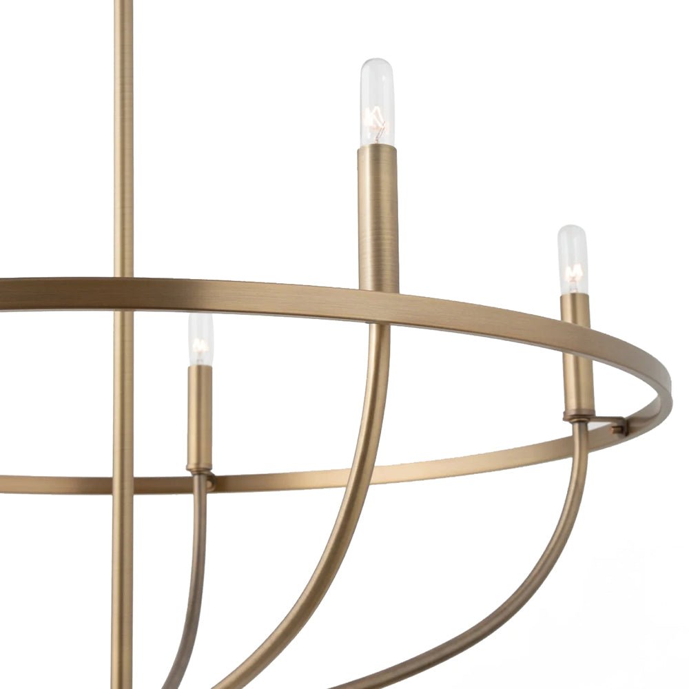 Alving Industrial Candle Style Metal Chandelier