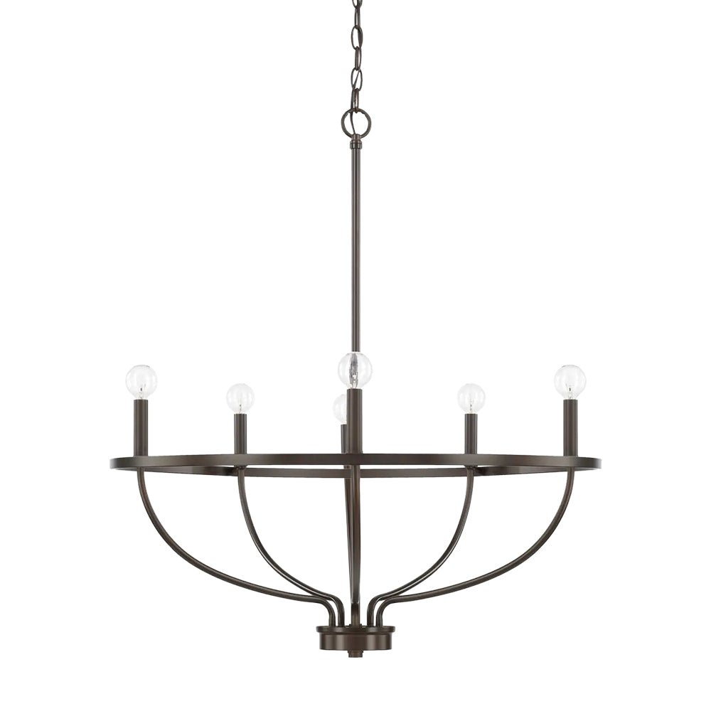 Alving Industrial Candle Style Metal Chandelier