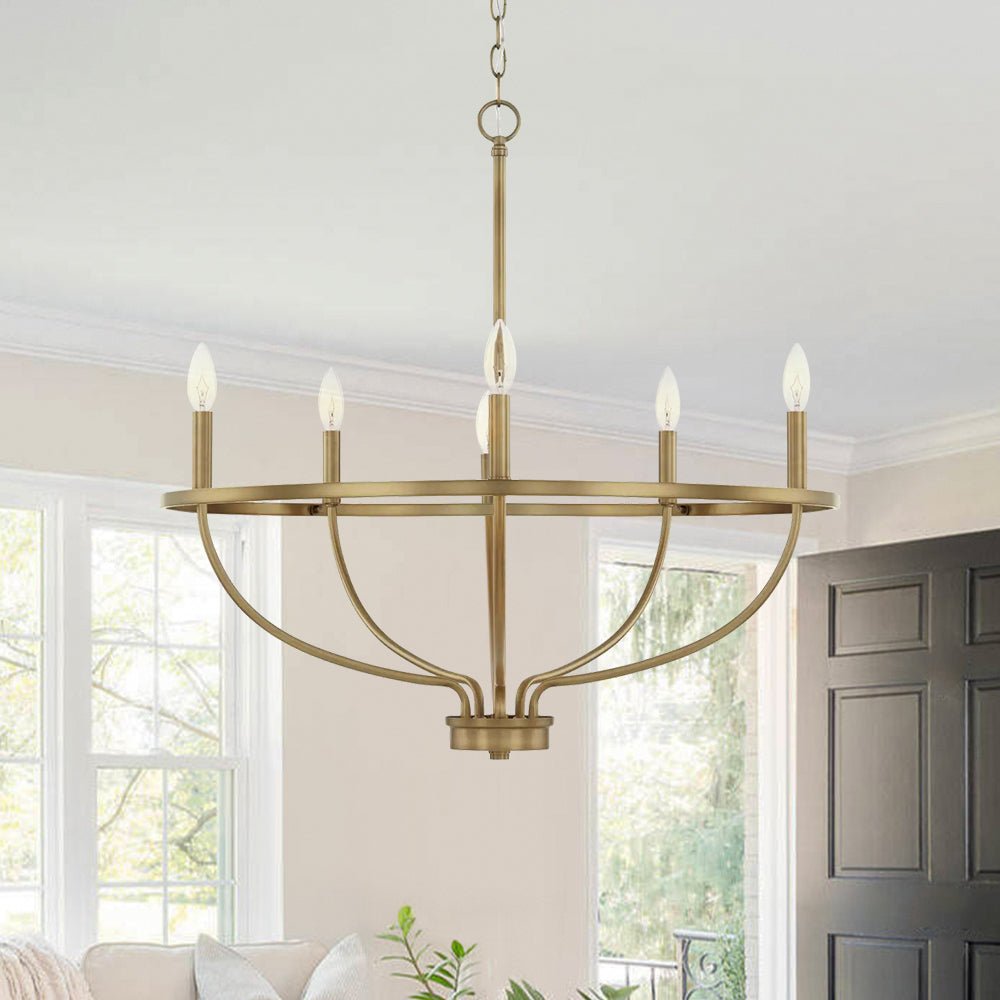 Alving Industrial Candle Style Metal Chandelier