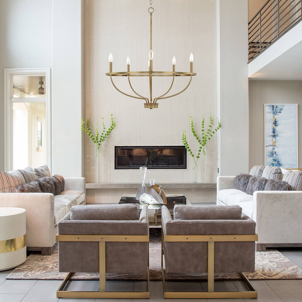 Alving Industrial Candle Style Metal Chandelier