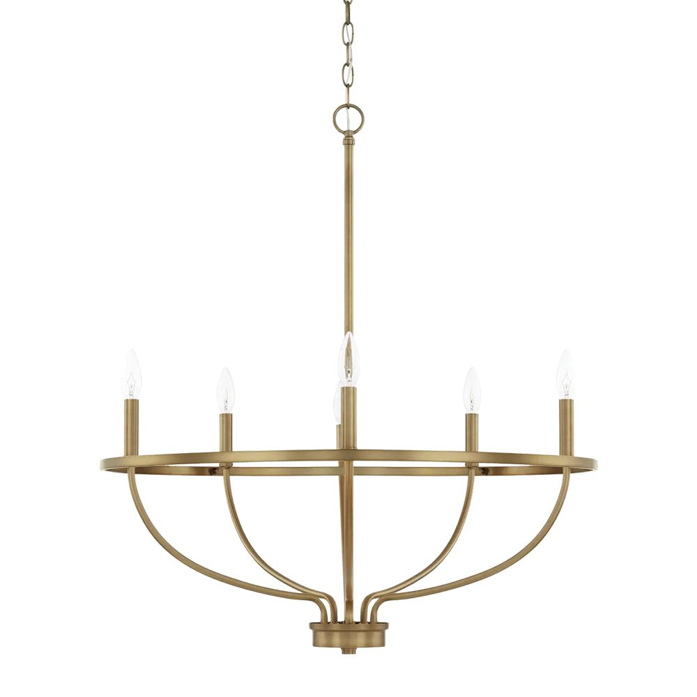 Alving Industrial Candle Style Metal Chandelier