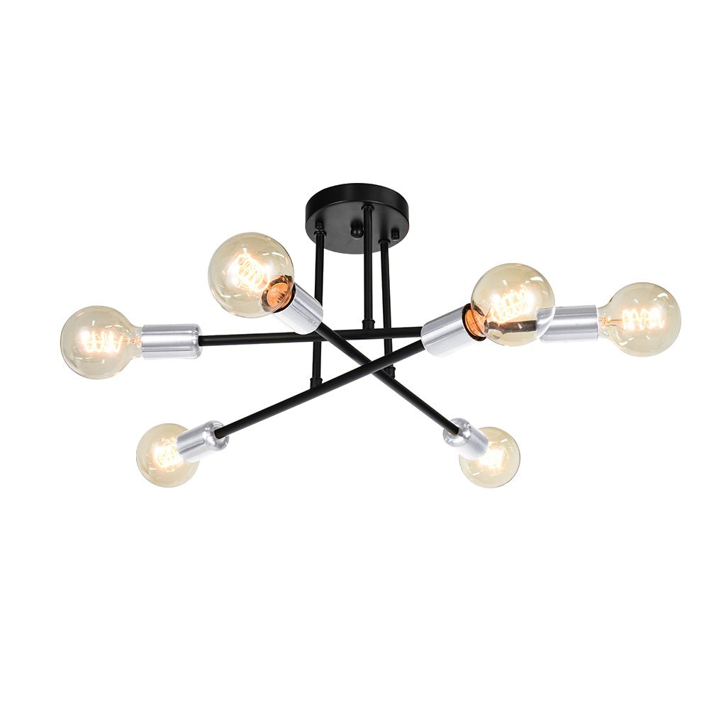 Rauouli Minimalist Metal Semi Flush Fixture Ceiling Light