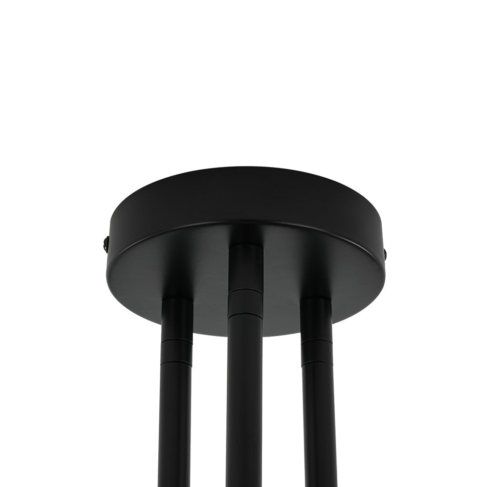 Xenuvium Globe Linear Sputnik Smoked Glass Semi Flush Ceiling Light