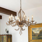 Ossian Vintage Candle Style Metal Chandelier