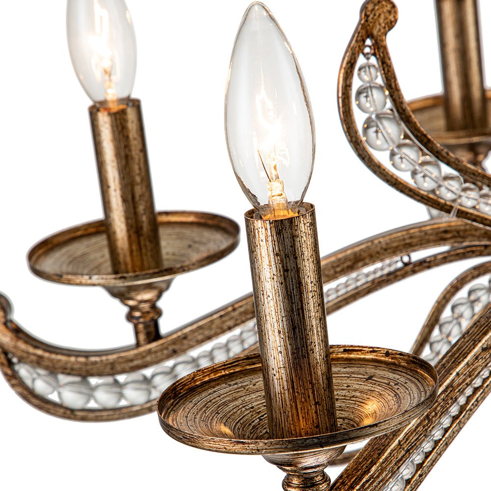 Ossian Vintage Candle Style Metal Chandelier