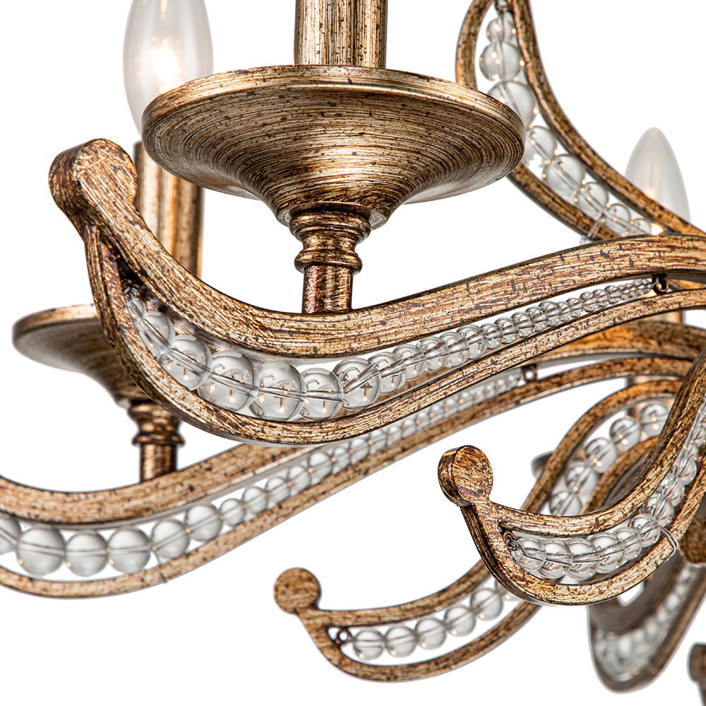 Ossian Vintage Candle Style Metal Chandelier