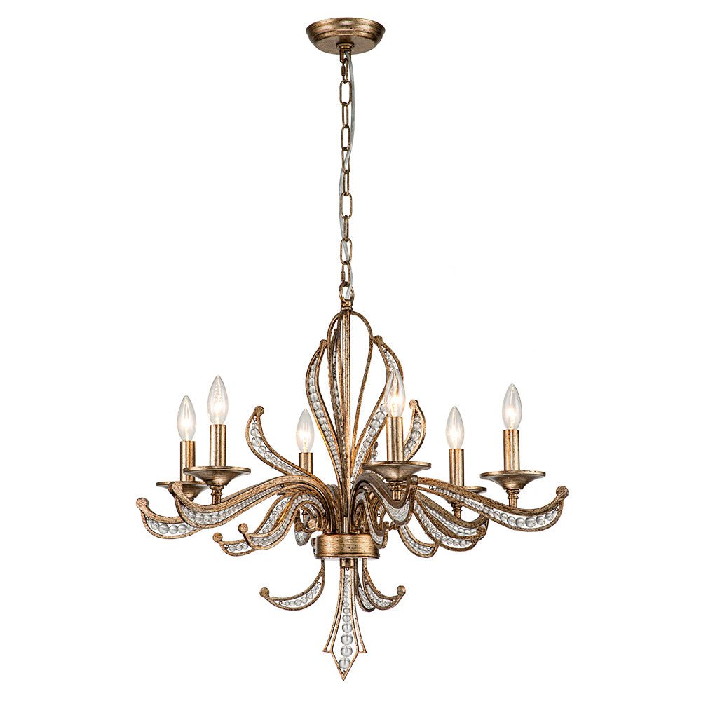 Ossian Vintage Candle Style Metal Chandelier