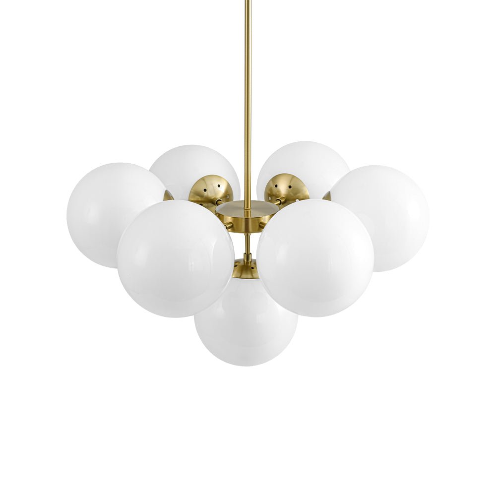 Silfur Modern Sputnik Opal Glass Chandelier
