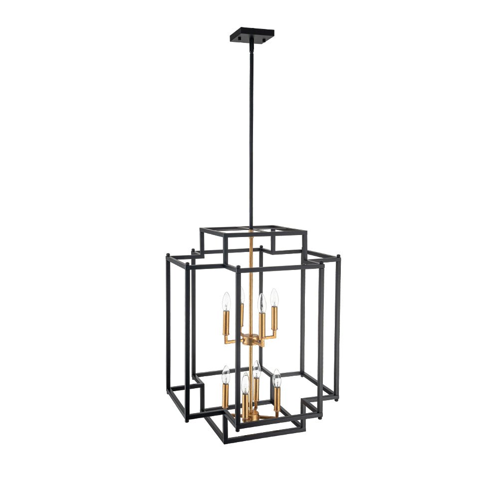 Blikur Candle Style Tiered Metal Lantern Chandelier