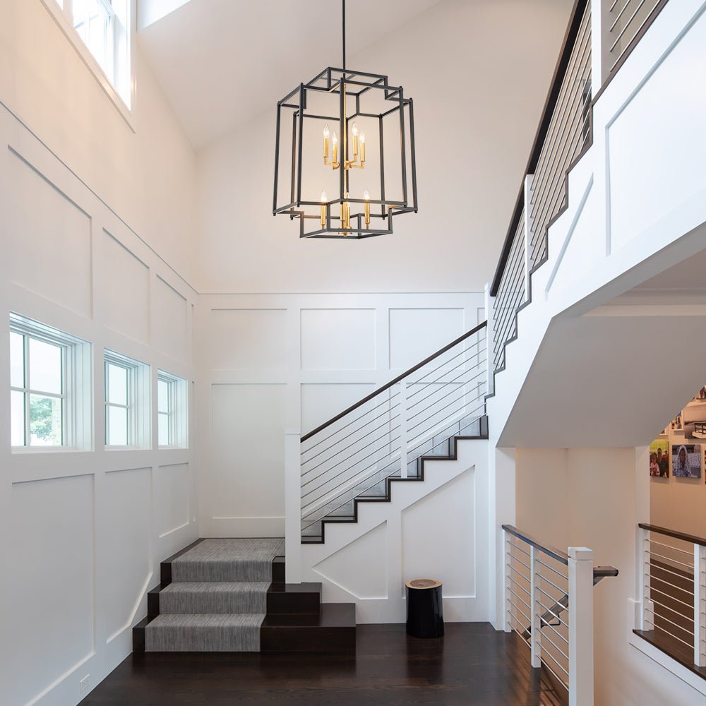 Blikur Candle Style Tiered Metal Lantern Chandelier