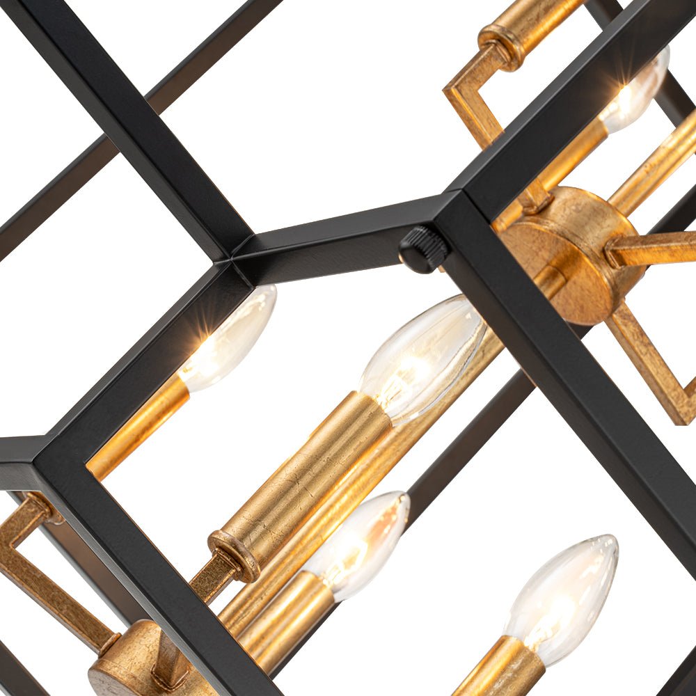 Blikur Candle Style Tiered Metal Lantern Chandelier